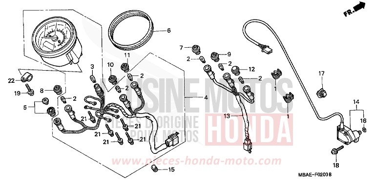 COMPTEUR von Shadow Aero NOIR (NH1X) von 2000